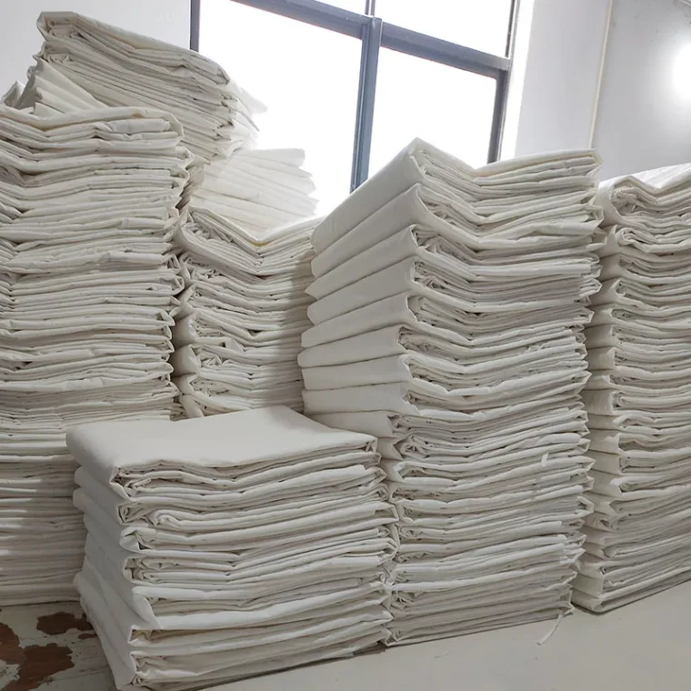 Sample of intricately woven fabric material