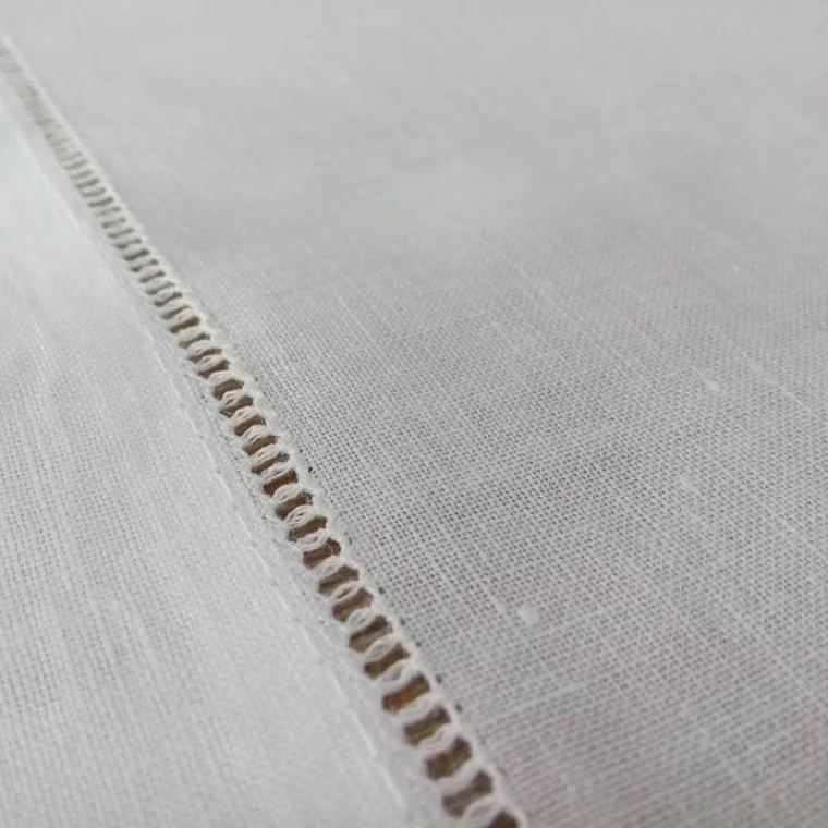 Close-up of handwoven fabric texture.