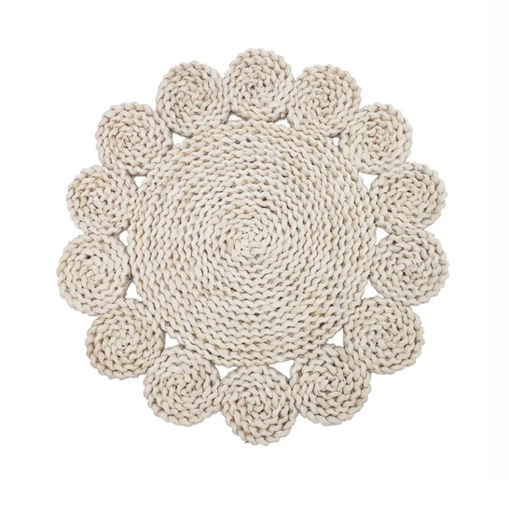 Delicate lace fabric with intricate floral details.