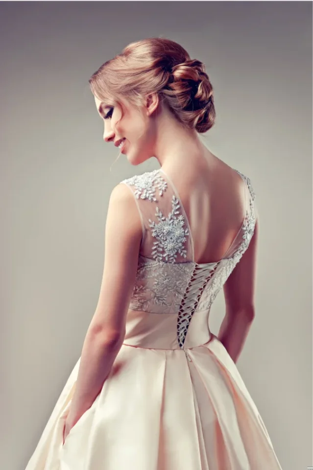 Elegant embroidered fabric with artistic patterns.