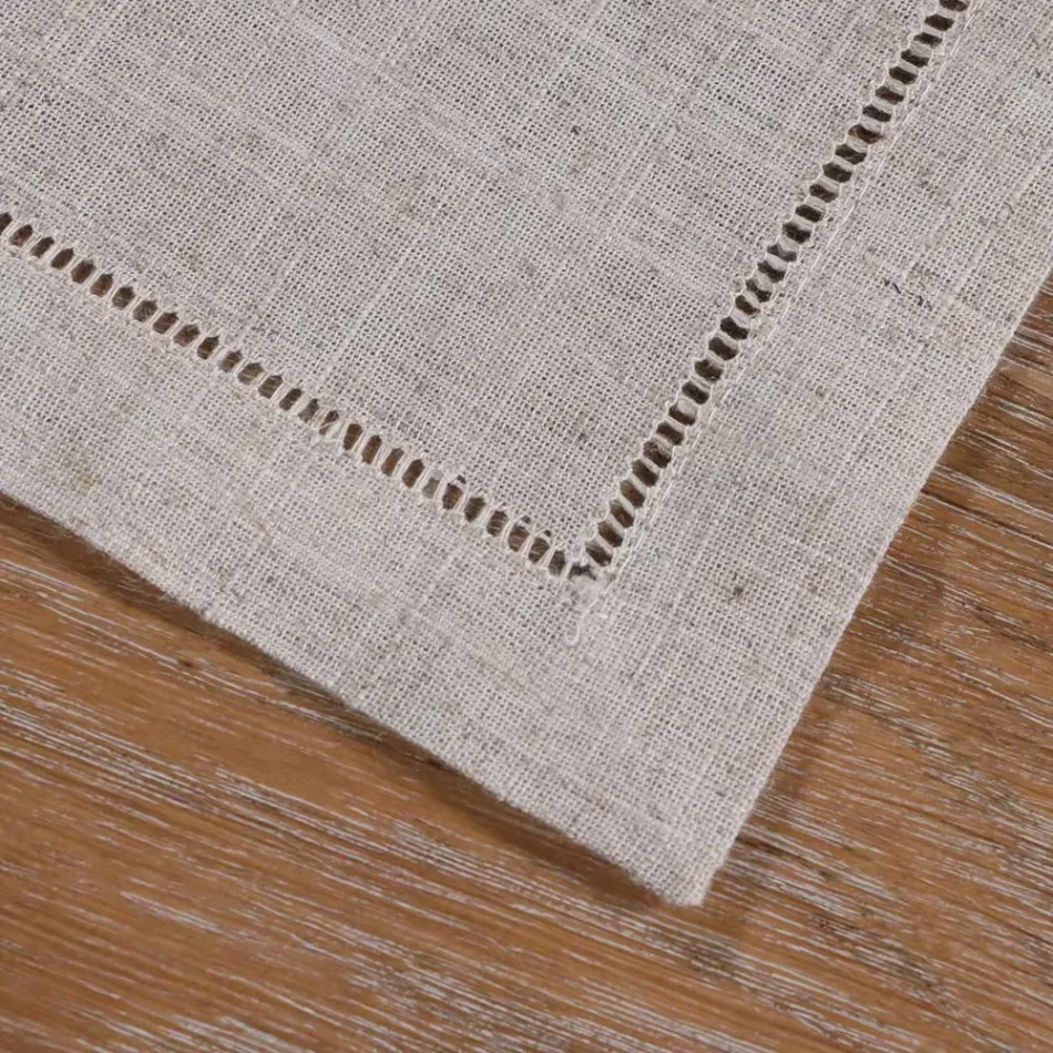 Close-up of handwoven fabric texture.