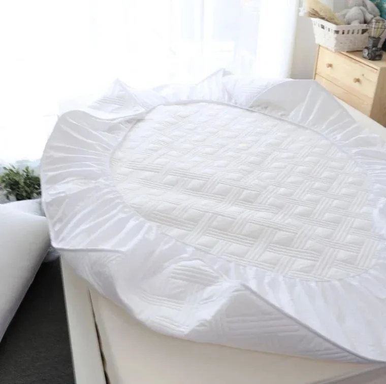 Elegant lace fabric design with intricate detailing.