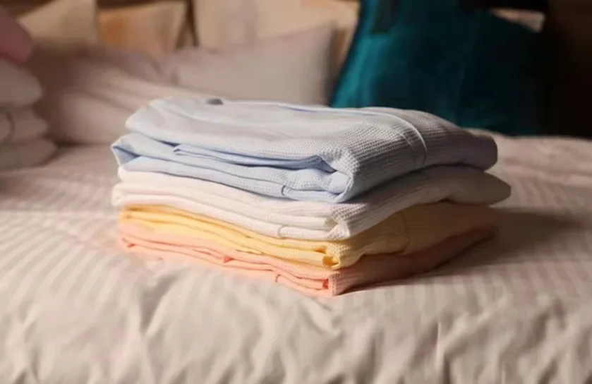 High-quality linen fabric with natural texture