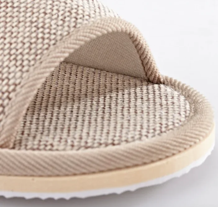 Handwoven textile material used in weaving products.