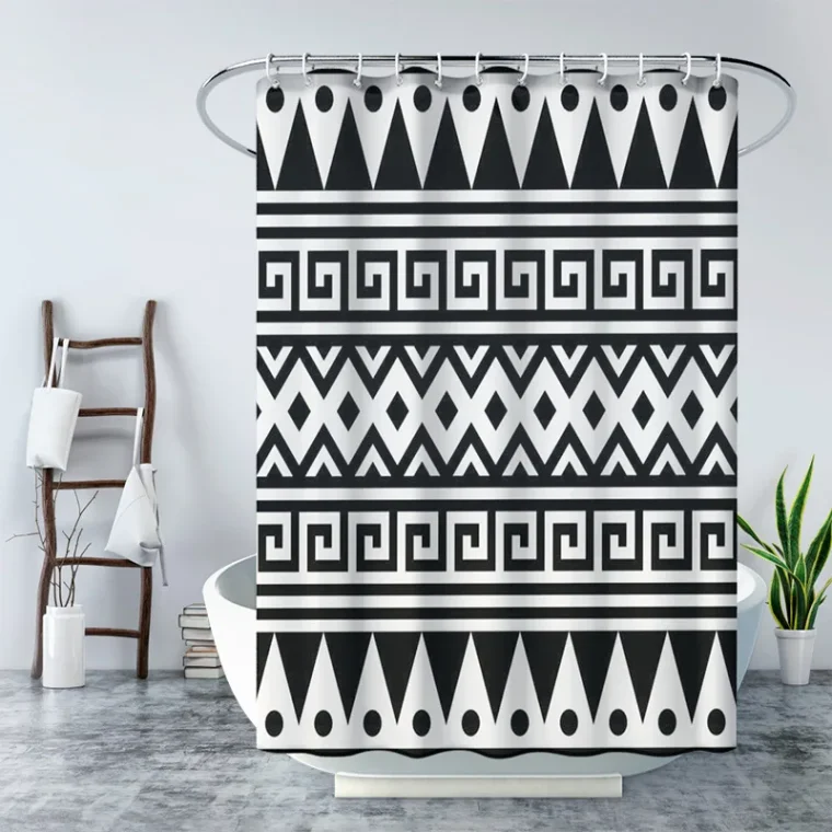 Handwoven fabric with geometric pattern