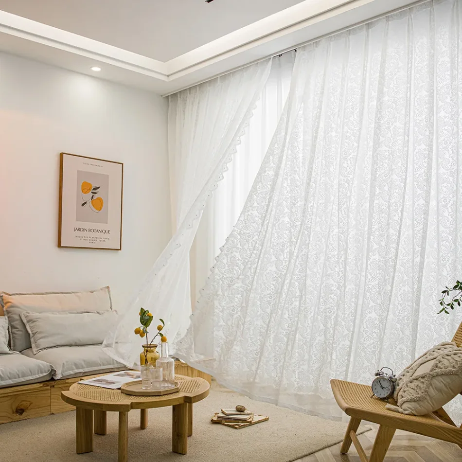 Embroidered silk fabric with floral motifs