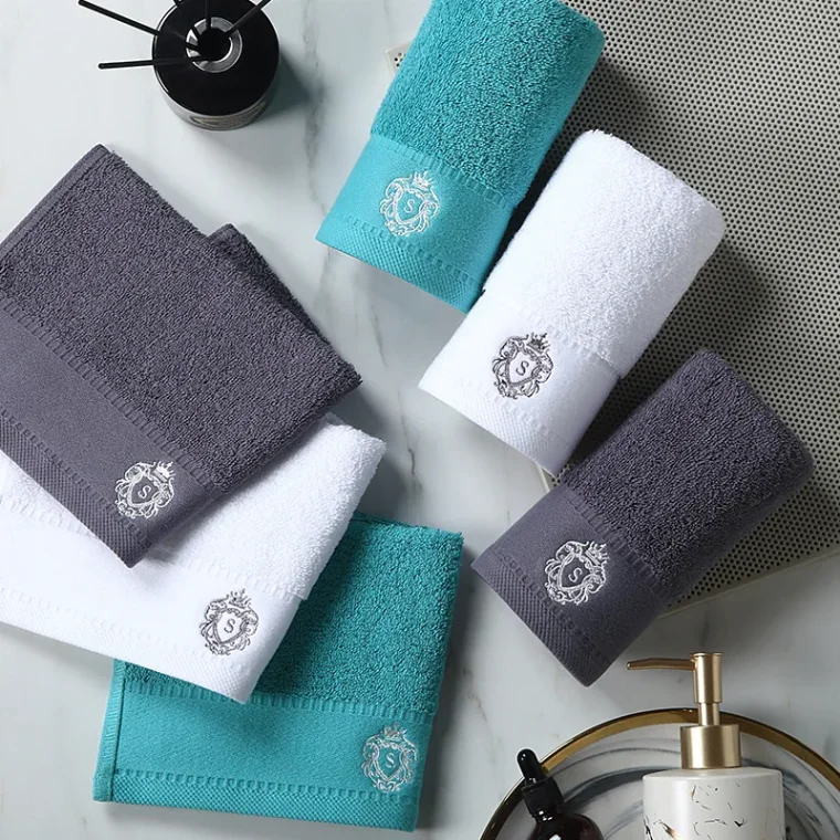 Embroidered silk fabric with floral motifs.