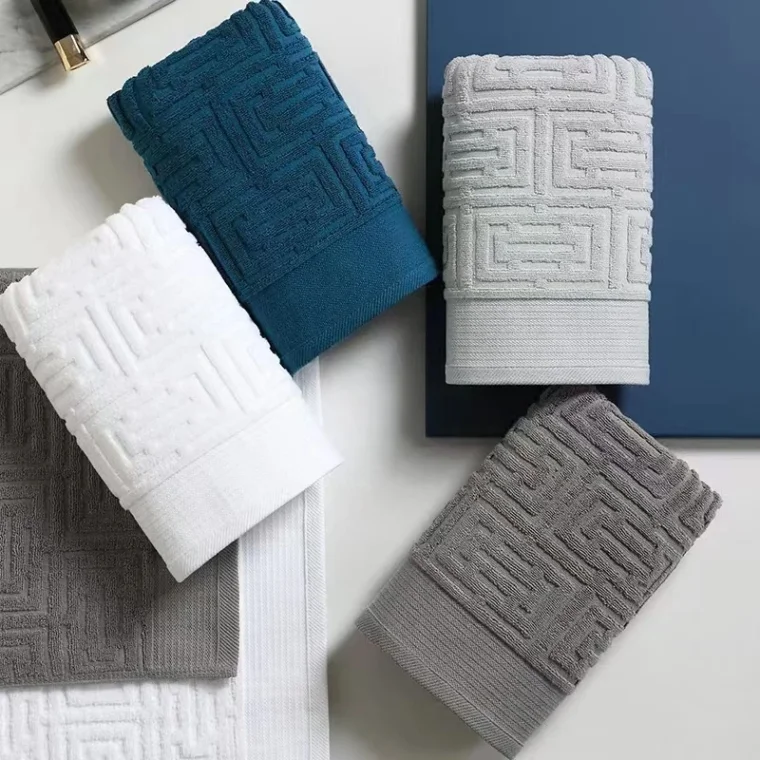 Handwoven textile featuring a geometric pattern