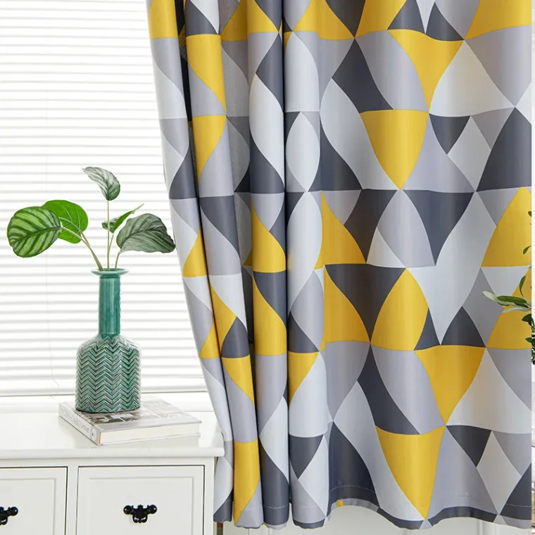 Modern knitted fabric with geometric patterns