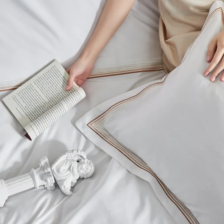 High-quality woven fabric texture with a soft and smooth appearance.