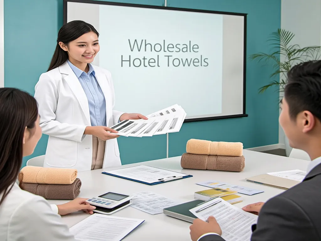 Presentation of wholesale hotel towels