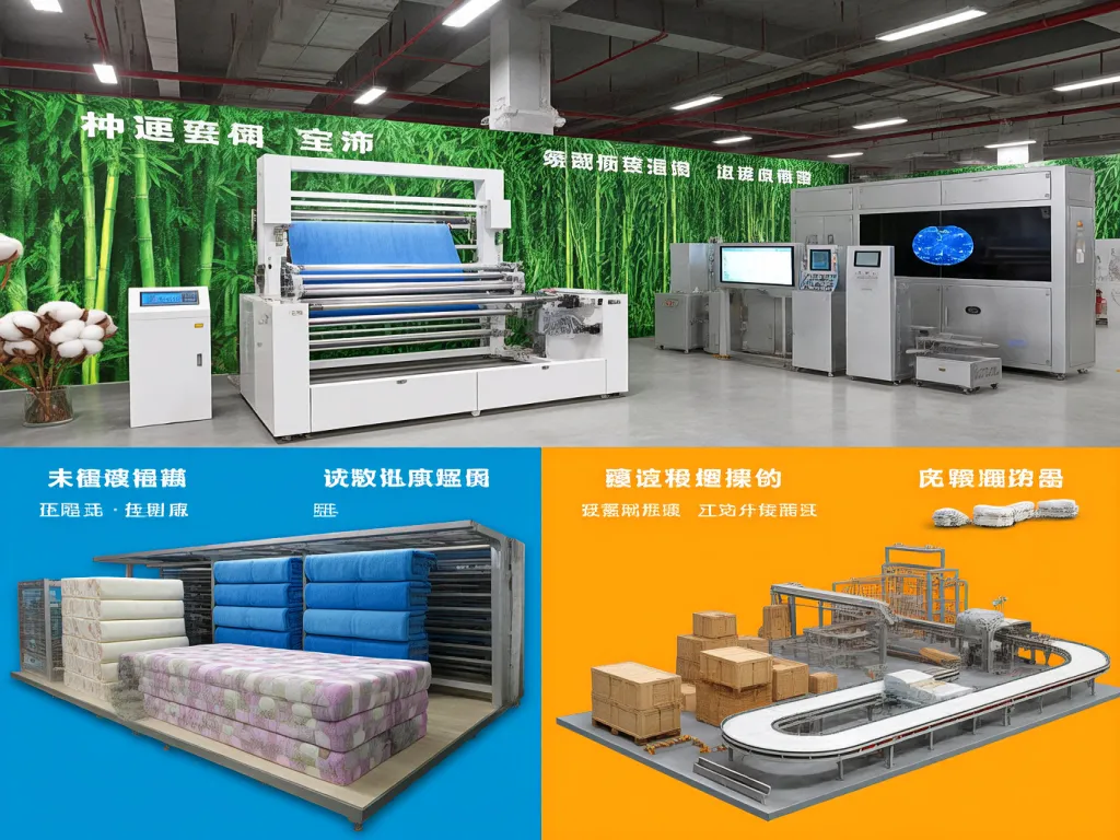 The manufacturing process of hotel towels in a factory