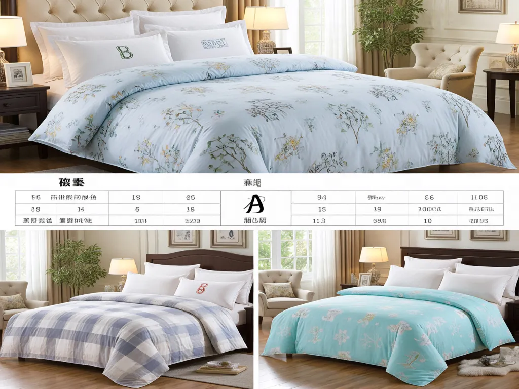 A variety of floral bed linen sets displayed in a bedroom