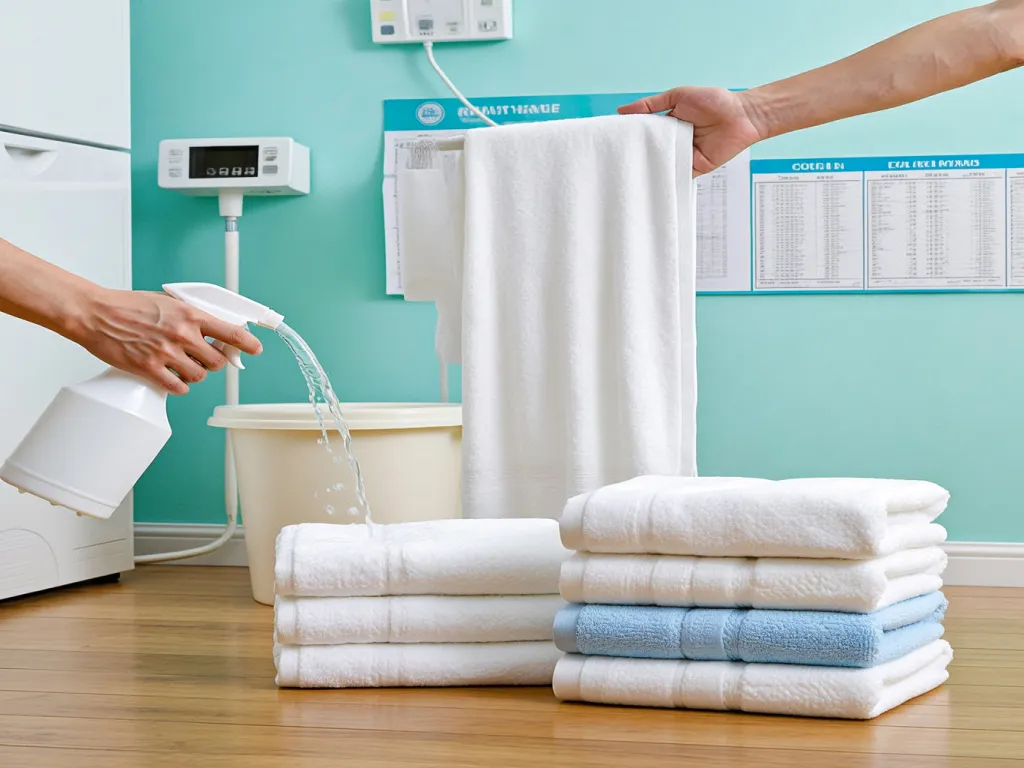Cleaning process of hotel towels and linens