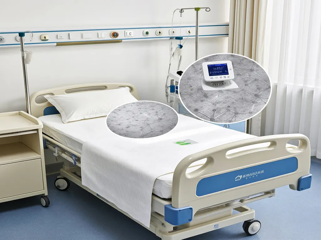 Hospital bed sheet with advanced technology features