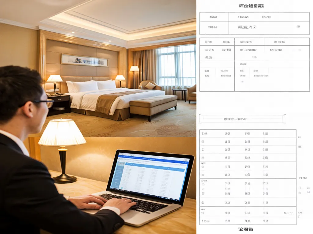 A person booking a hotel room online