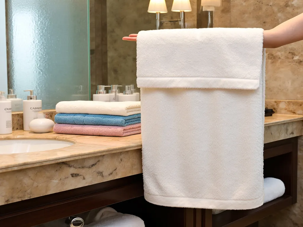 White bath towel from the hotel collection