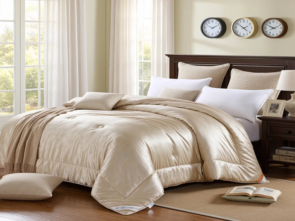 An elegant hotel duvet cover displayed on a neatly made bed
