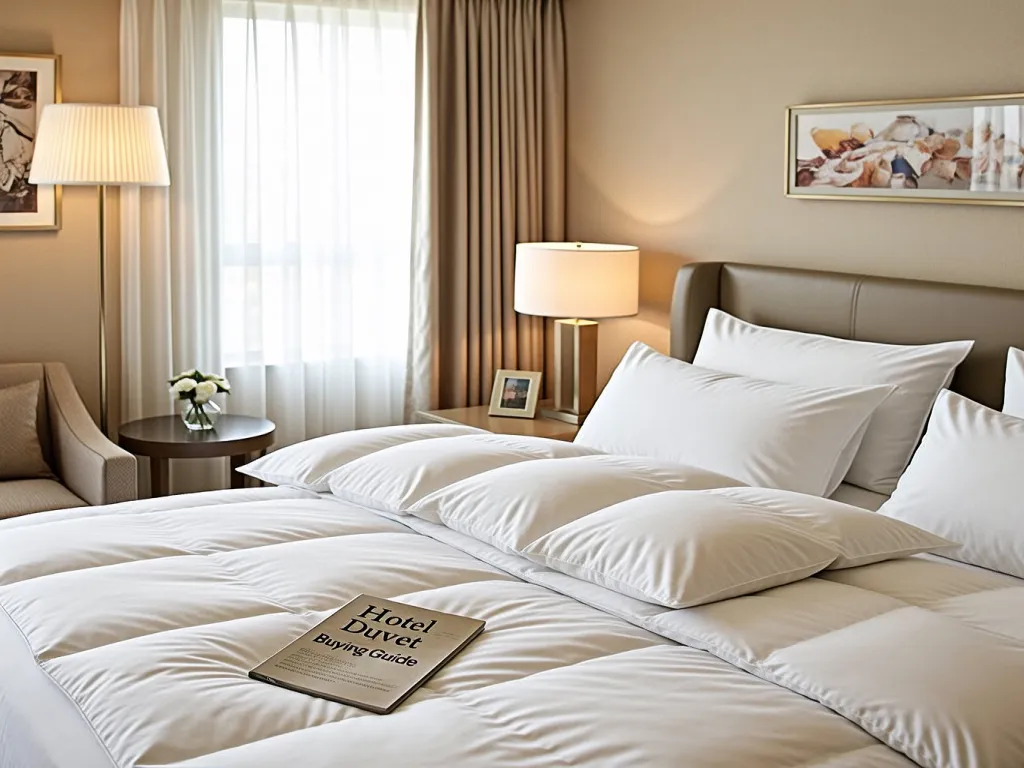 Luxury hotel duvet on a neatly made bed