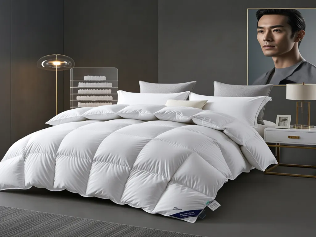 Modern hotel duvet design in a stylish bedroom
