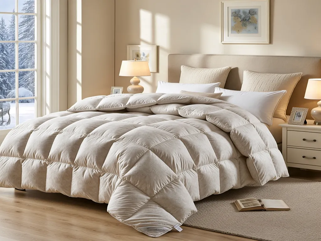 Luxury hotel style duvet on a neatly made bed